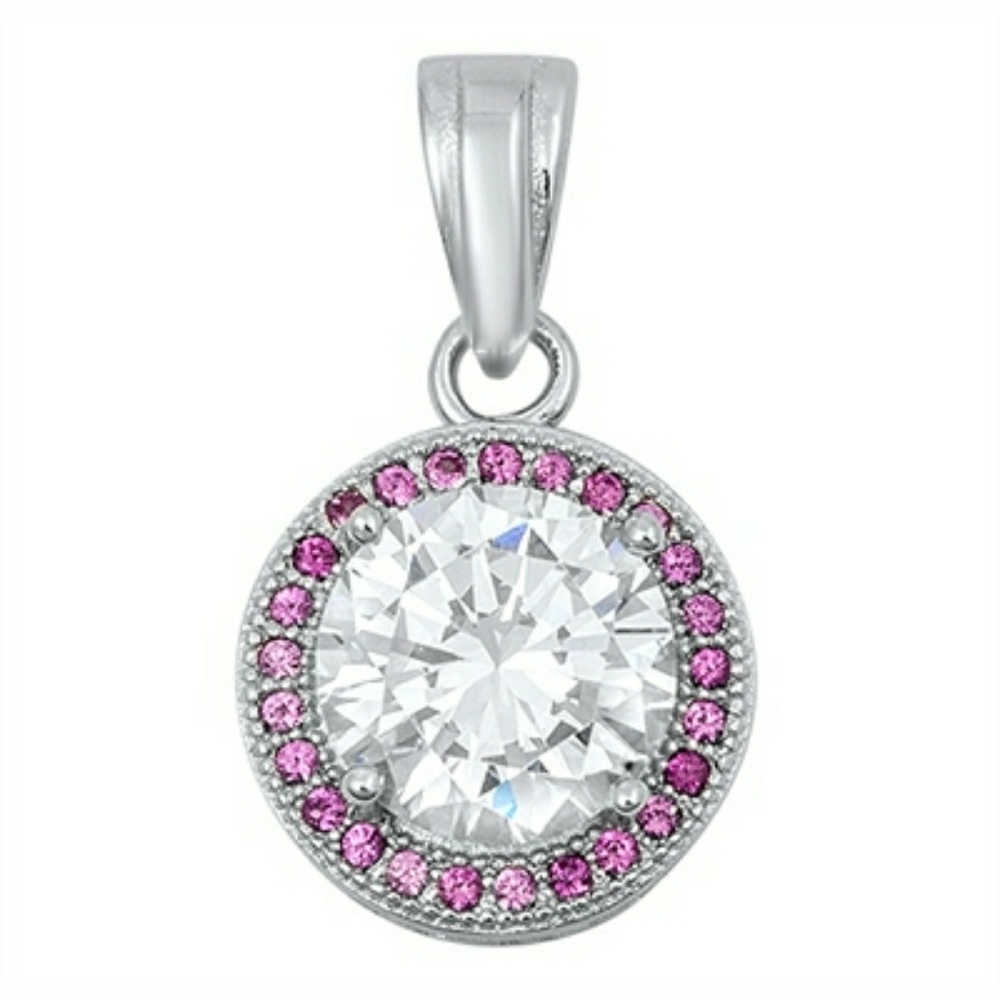 925 Sterling Silver Pendant W/ CZ